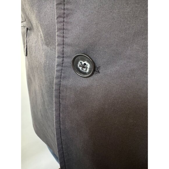 Mens Gray Modern Fit Blazer XL Blue By Cinque 2-Button Cotton Blend - Picture 5 of 16